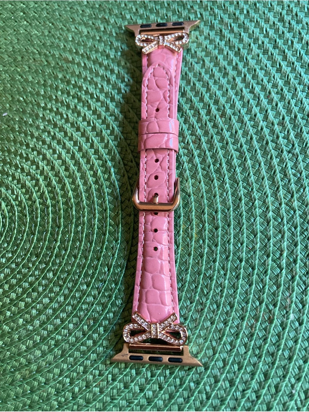 Pink Bow Leather Apple Watch Band - Women’s Accessory